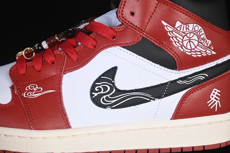 All Categories Air Jordan Jordan Series Basketball Shoes Air Jordan 1 Mid Air Jordan 1 Mid AJ1 Joe 1 Year of the Horse Limited Chinese Cultural Leisure Sneakers DQ8426-105